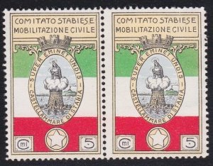 ITALY Early cinderella - mint no gum - pair................................A9412