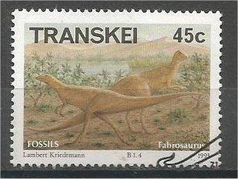 TRANSKEI, 1993, CTO 45c, Prehistoric animals. Scott 287