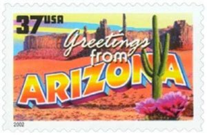 2002 37c Greetings from America, Arizona Scott 3698 Mint F/VF NH