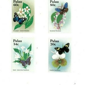 Palau - 2002 - Flowers - Set of Four - MNH