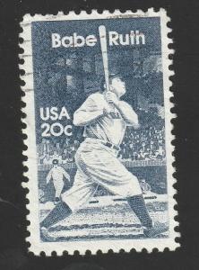 SC# 2046 - (20c) - Babe Ruth, used single