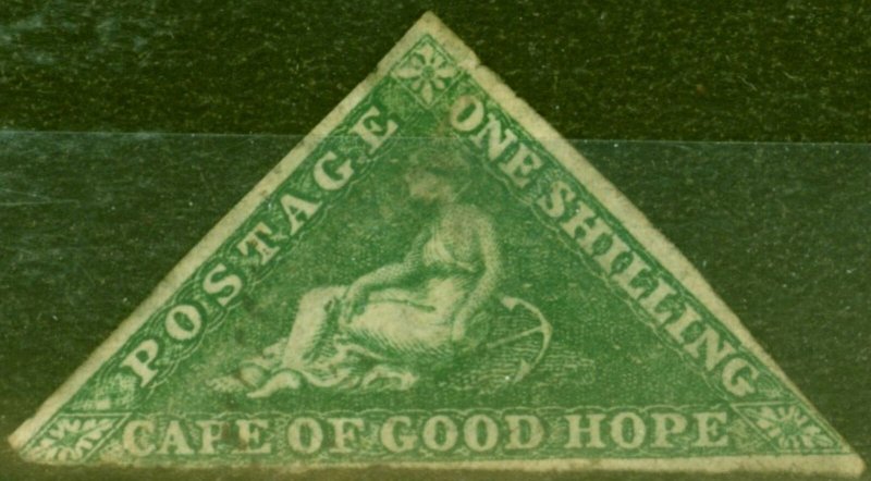 Cape of Good Hope 1859 1s Deep Dark Green SG8b Average Used