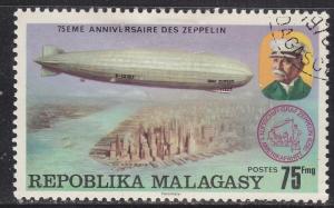 Fr Madagascar 547 Used 1976 Count Zeppelin and LZ-138