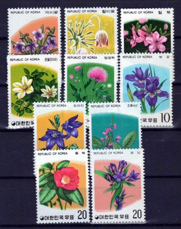 Korea 944-953 MNH Flowers Plants Nature ZAYIX 0701S0018