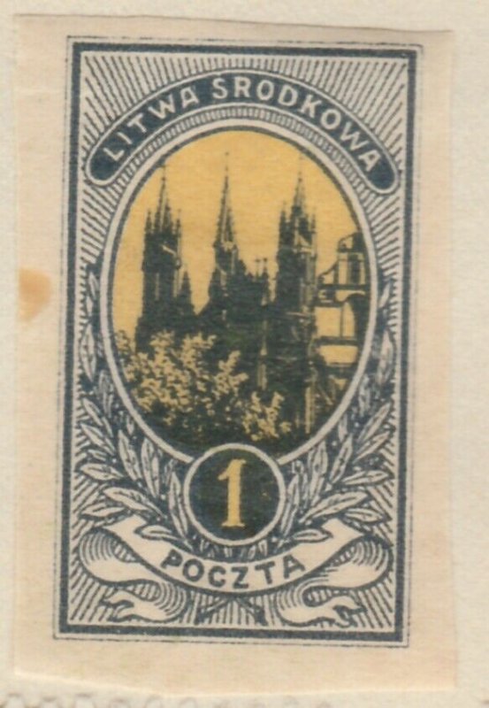 Central Lithuania Mittellitauen Lituanie Lituania 1921 1m MH* A8P11F121