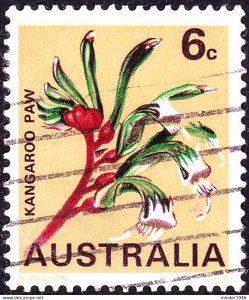 AUSTRALIA 1968 6c Multicoloured State Floral Emblems - Kangaroo Paw WA SG420 FU