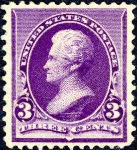 #221 – 1890 3c Jackson, purple. MH OG. VF