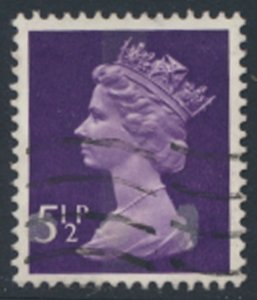 GB  Machin 5½p SG X867   1 band  Used SC# MH56  see scans & details