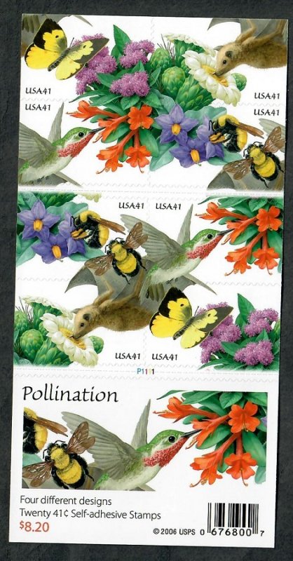 #4156d Pollination booklet pane of 20