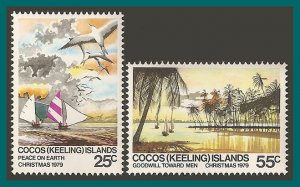 Cocos 1979 Christmas, MNH  51-52,SG48-SG49