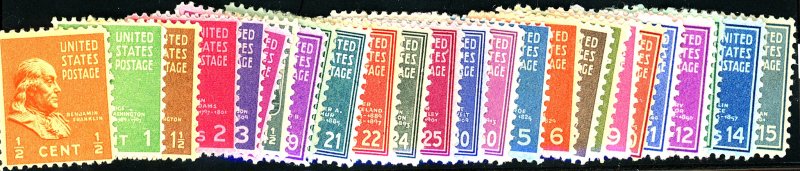 U.S. #803-832 MINT SET OF 30 MIXED CONDITION