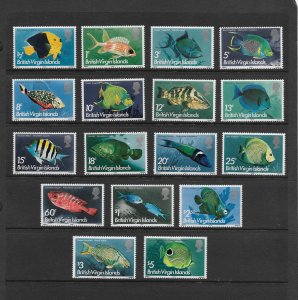 FISH - BRITISH VIRGIN ISLANDS #284-300 MNH