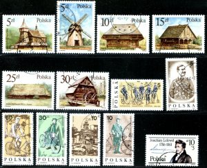 POLAND Sc#2713//2781, B144 (62 stamps + 3 SS) 1986 Year Set Used