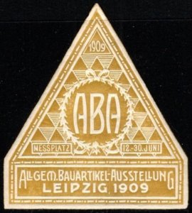 1909 Germany Poster Stamp ABA  General Construction And Building Exhibition