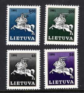 Lithuania   #411-418  1991  MNH  white knight