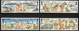 ISLE OF MAN 1994 D-Day Anniversary; Scott 600-07, SG 606-13 MNH