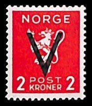 Norway 1941, 2krö, Stamp out of set, MNH