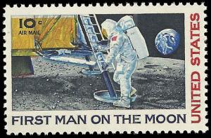 # C76 MINT NEVER HINGED MOON LANDING XF+
