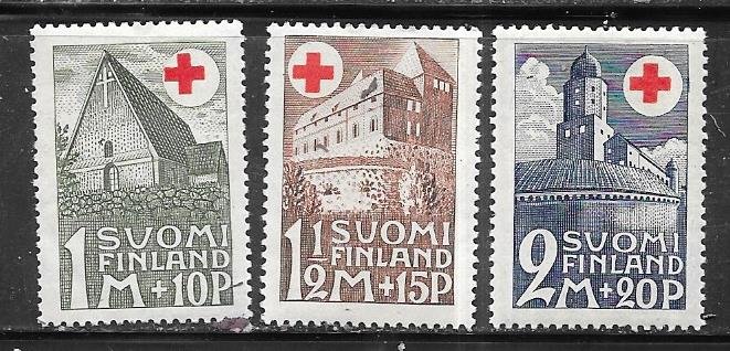 Finland #B5-B7 Red Cross set (MLH) CV $15.30