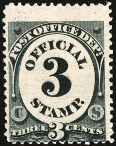 #O108 3c Black 1879 Post Office Official *MNH*