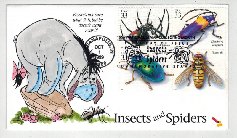 DYNAMITE HANDPAINTED OR TINTED INSECTS AND SPIDERS #1 EEYORE THE DONKEY