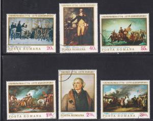 Romania # 2603-2608, American Revolution Bicentennial, Used CTO, 1/2 Cat.