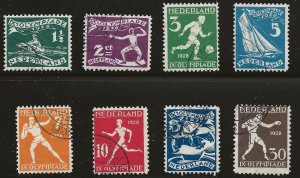 Netherlands Scott #B25-32, Singles 1928 Complete Set FVF Used