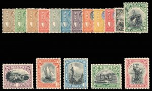 Malta 1930 Pictorial Issue set POSTAGE & REVENUE MLH. SG 193-209. Sc 167-183.