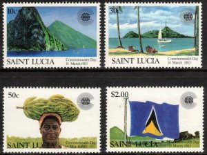 ST. LUCIA 1983 Commonwealth Day; Scott 599-602; MNH