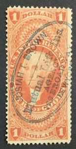 MOMEN: US STAMPS #R67c REVENUE HANDSTAMP LOT #41522