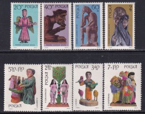 Poland 1969 Sc 1705-10 B118-9 Religious Sculptures Folk Art Stamp MNH