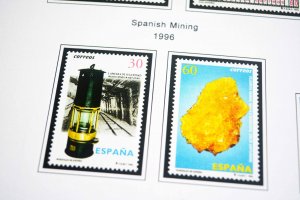 COLOR PRINTED SPAIN 1994-1999 STAMP ALBUM PAGES (58 illustrated pages)