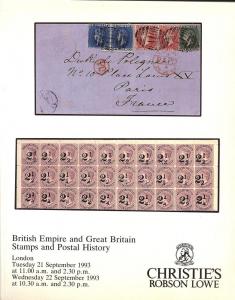 Christie's Robson Lowe: Sale # 5039  -  British Empire an...