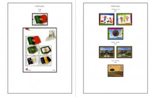 COLOR PRINTED PORTUGAL 2000-2010 STAMP ALBUM PAGES (214 illustrated pages)