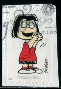 5726j US (60c) Charles M Schulz - Marcie SA, used on paper