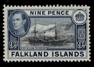 FALKLAND ISLANDS GVI SG157, 9d black & grey-blue, LH MINT. Cat £28.