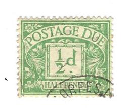 J9  SG D10 - Postage Due - 1/2d. - emerald