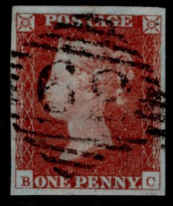 GB QV SG8, 1d red-brown PLATE 51, FINE USED. Cat £45. IRELAND BC