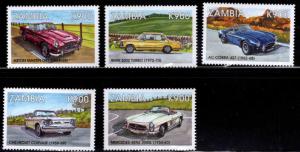 Zambia Scott 770a-e MNH** 1998 sports car stamps