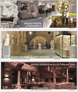 Spain 2021 MNH Stamps Museum Wine Postal History Roman Sculptures