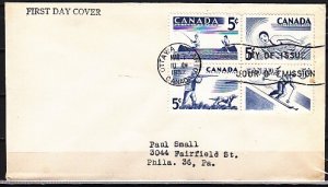 Canada, Scott cat. 365-368. Outdoor Sports issue. First day cover. ^