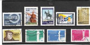 FINLAND  1967  regular issue year set of  9  Scott 444-452  
