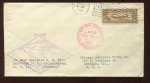 C14 Graf Zeppelin Air Mail Used Stamp on Nice Flight Cover (C14 911B)