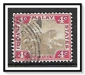 Malaya #28c Tiger Used