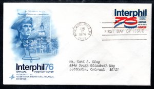 US Scott #1632, Interphil76, FDC, Addressed