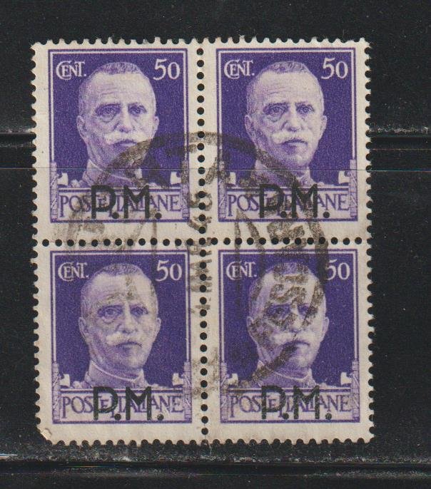 Italy  SC M7 Block of 4 Used  