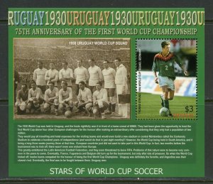 TUVALU 2005 75th ANNIVERSARY OF 1st  WORLD CUP SOCCER  SOUVENIR SHEET MINT NH