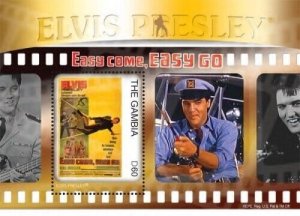 Gambia 2011 - Elvis Presley - Movies - Souvenir stamp sheet - Scott #3358 - MNH