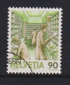Switzerland   #790  used 1986  mail handling 90c