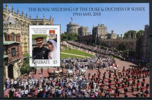 Kiribati 2018 CTO Prince Harry & Meghan Royal Wedding 1v M/S Royalty Stamps